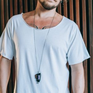 Asymmetric Bamboo Tshirt: Deep Vneck Festival Top