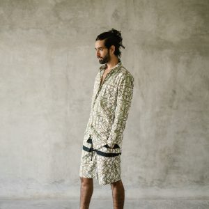 Men's Organic Cotton Geometric Shorts: Boho Beach Festival