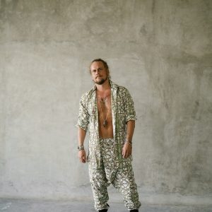 Men's Organic Cotton Geometric Shirt: Bohemian Festival Style