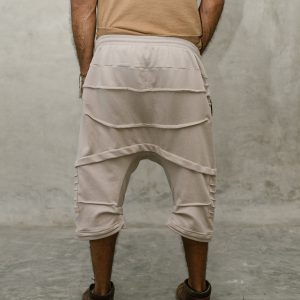 Men's Drop Crotch Cotton Terry Shorts: Boho Festival