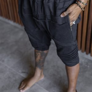 Men's Drop Crotch Cotton Terry Shorts: Boho Festival