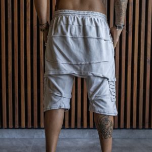 Men's Drop Crotch Cotton Terry Shorts: Boho Festival