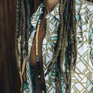 Men's Organic Cotton Geometric Shirt: Bohemian Festival Style