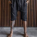 Men's Drop Crotch Cotton Terry Shorts: Boho Festival