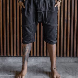 Men's Drop Crotch Cotton Terry Shorts: Boho Festival