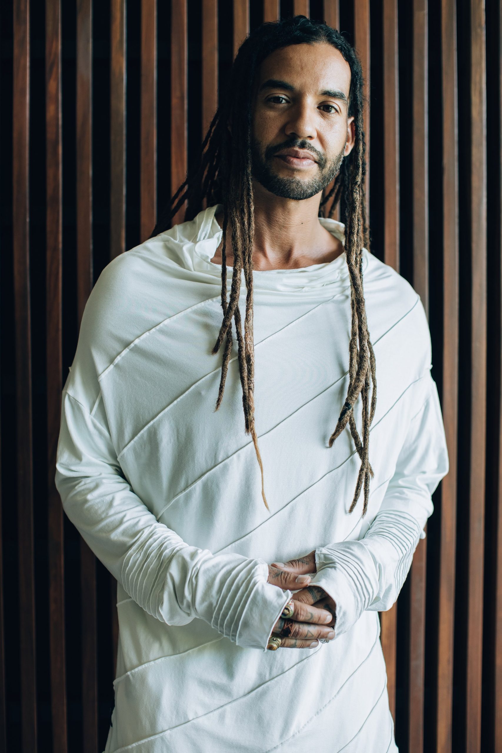 Bamboo Long Sleeve Shirt: Asymmetric Jedi Style Kundalini