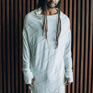 Bamboo Long Sleeve Shirt: Asymmetric Jedi Style Kundalini