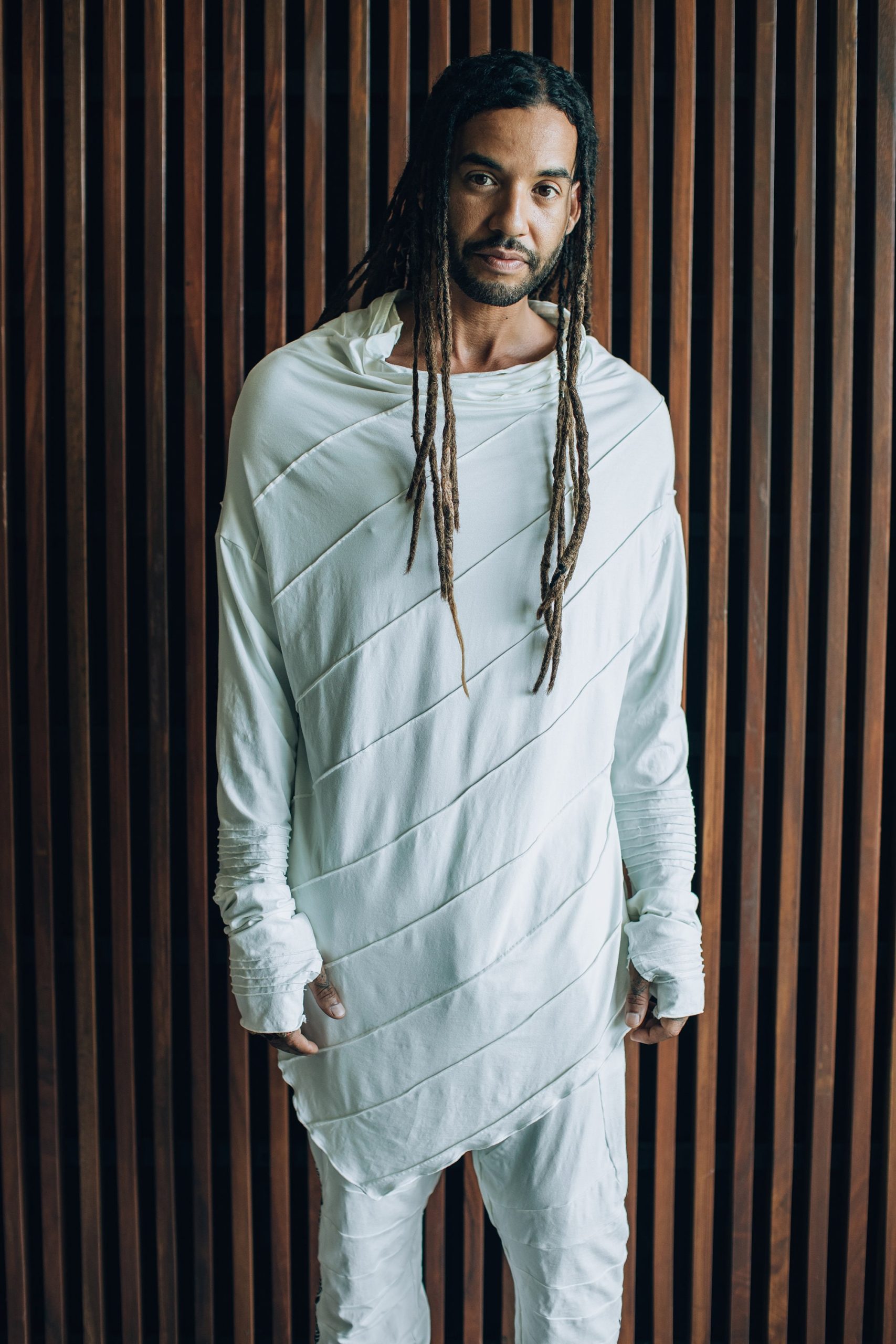 Bamboo Long Sleeve Shirt: Asymmetric Jedi Style Kundalini