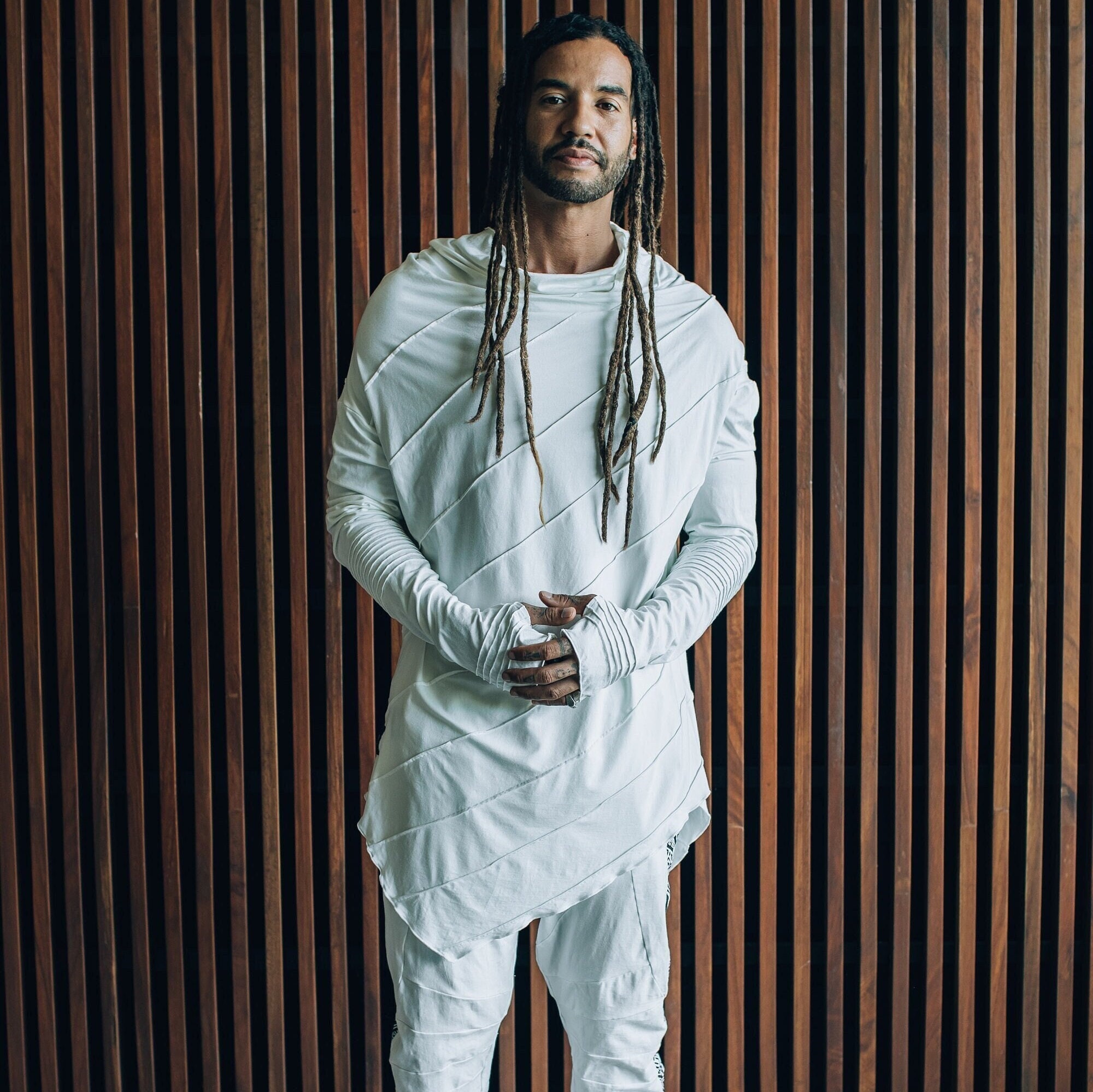 Bamboo Long Sleeve Shirt: Asymmetric Jedi Style Kundalini