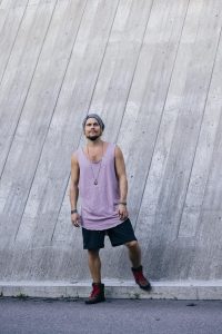 Organic Cotton Sleeveless Shirt: Asymmetric Yoga Tank Top