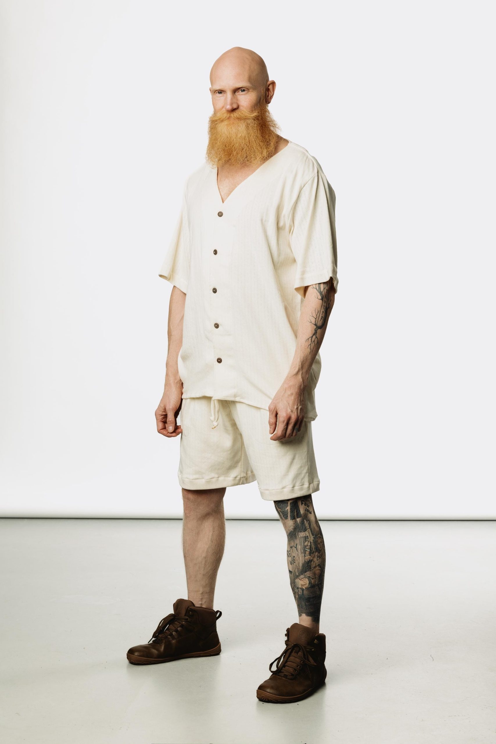 Boho Cotton Shirt: Men's Ibiza Style Tulum Top