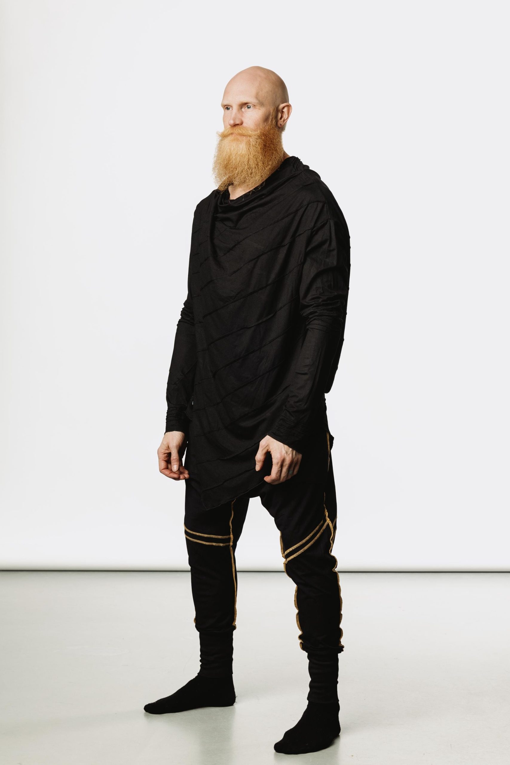 Bamboo Long Sleeve Shirt: Asymmetric Jedi Style Kundalini
