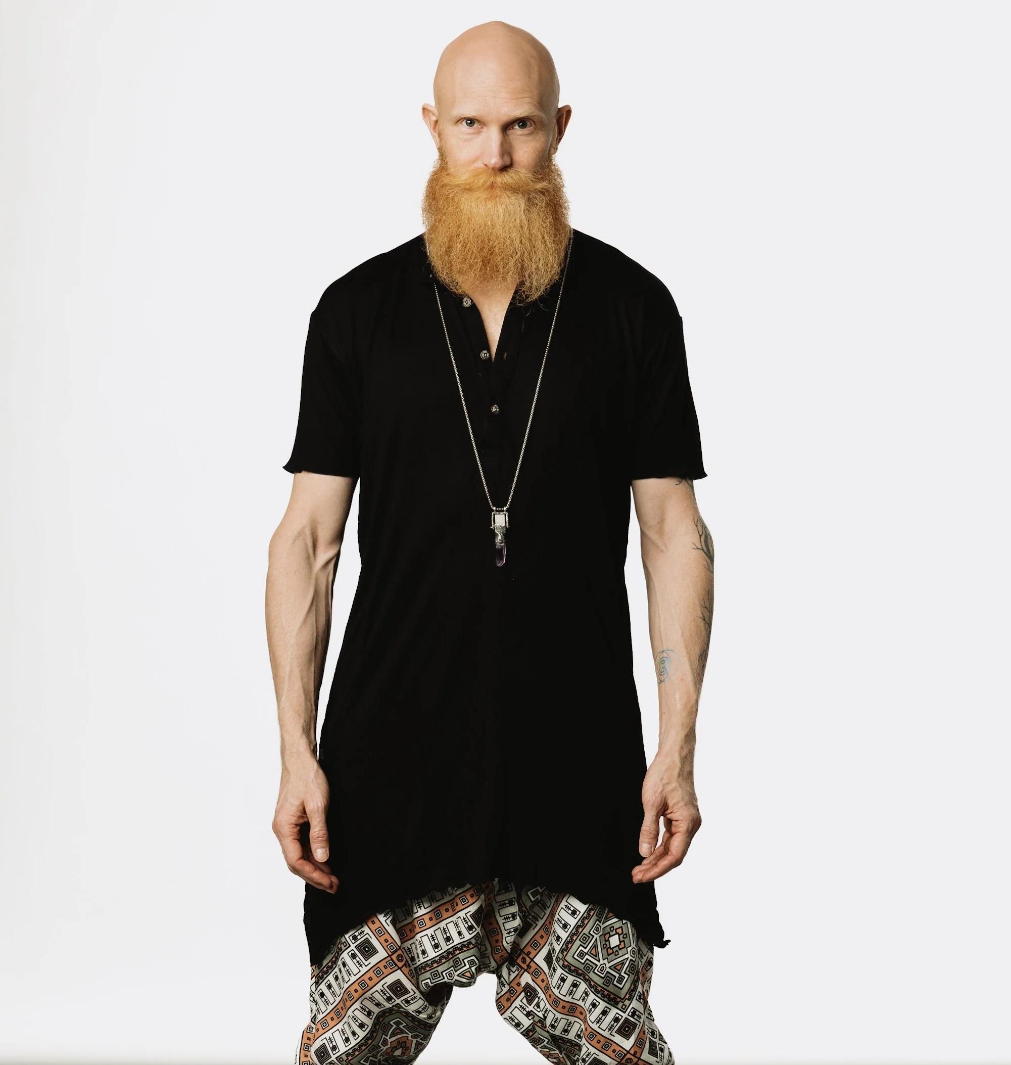 Men's Bamboo Kurta Shirt: Asymmetrical Boho Tunic Top