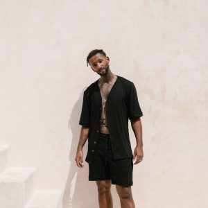 Boho Cotton Shirt: Men's Ibiza Style Tulum Top