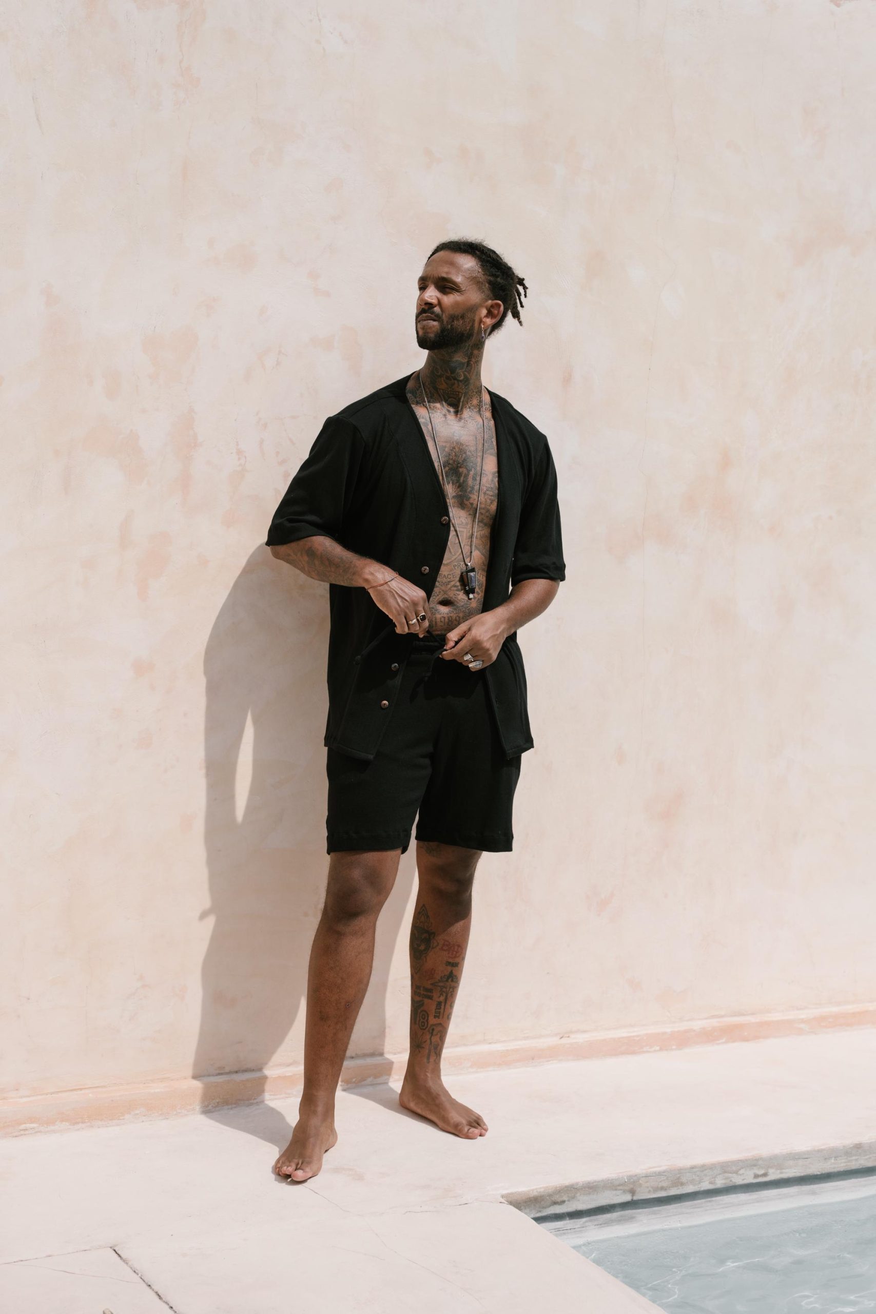 Boho Cotton Shirt: Men's Ibiza Style Tulum Top