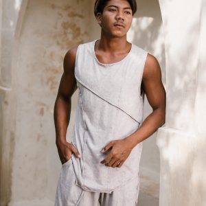 Kelo Stonewashed Cotton Shorts: Bohemian Postapocalyptic Style